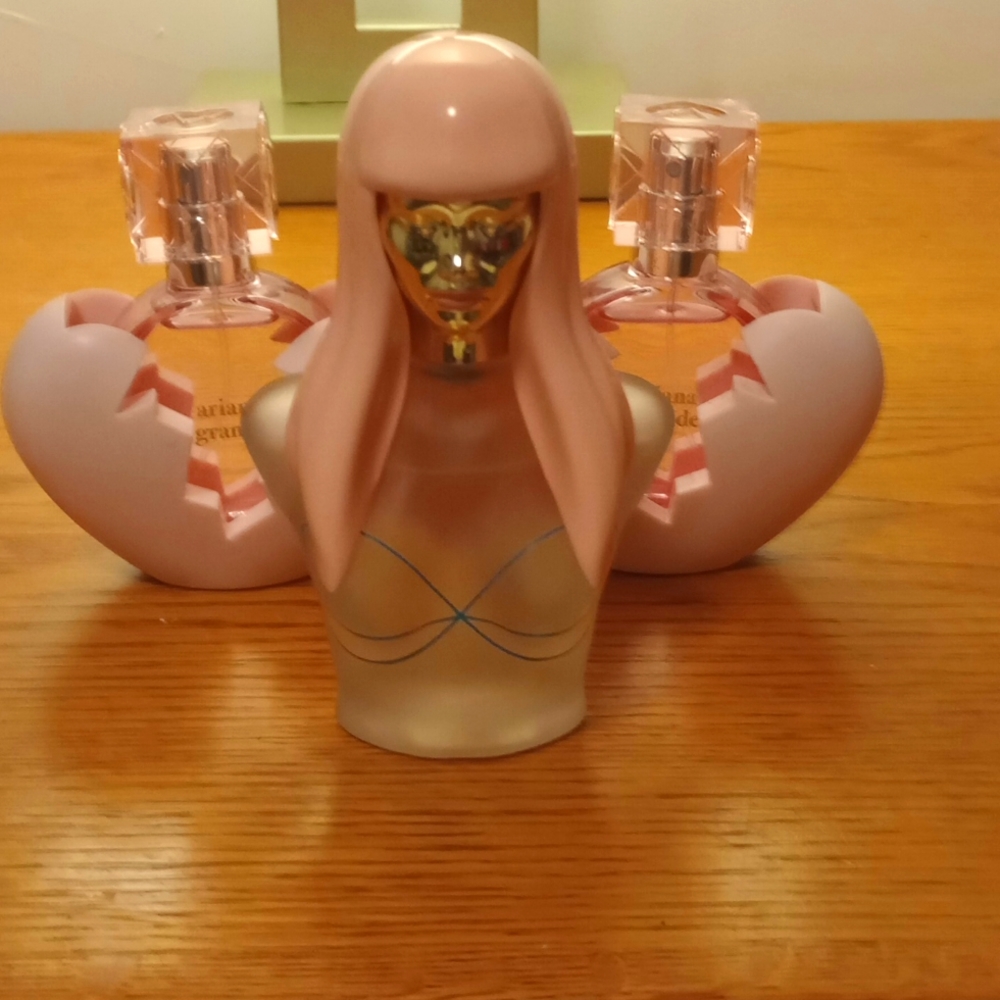 Two Ariana grande and one Nicki Minaj perfumes